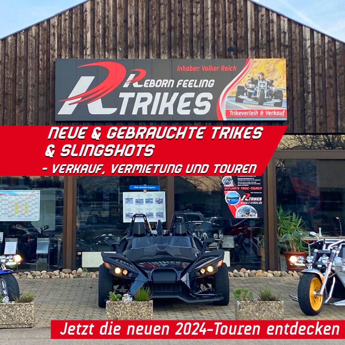 R-Trikes Trike Verkauf, Vermietung und Touren